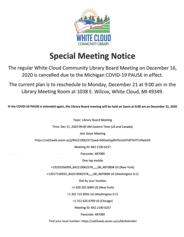 Special Meeting Notice